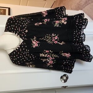 Stunning Rose Swiss Dot Pattern by Mauve L